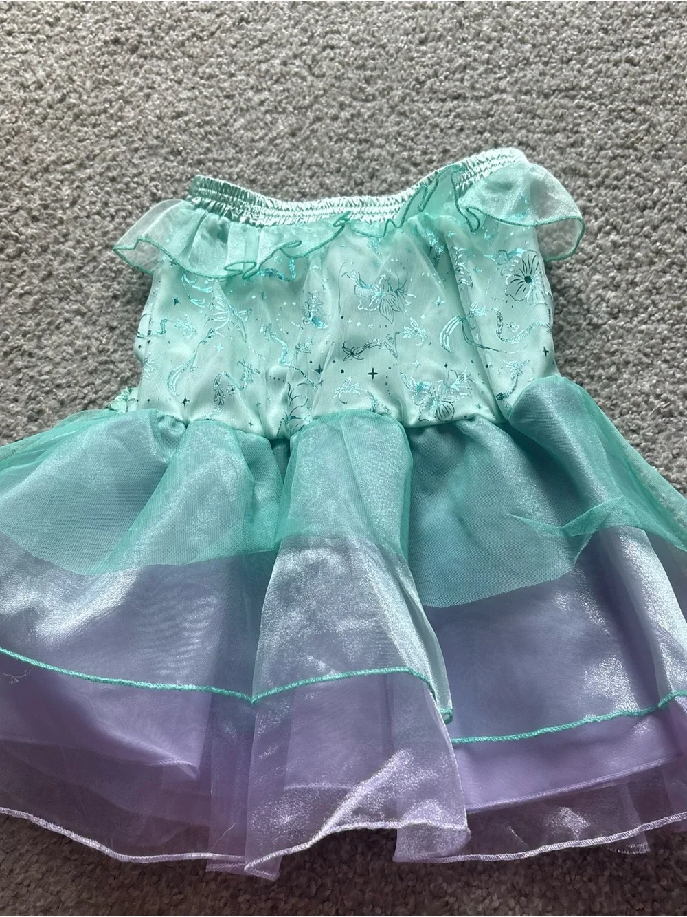 Disney Ariel Mermaid Princess Costume Dress 2 Piece Sz 3 Skirt Top Little